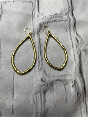 SILPADA DROP A HINT KR India Latón Largo Colgante Alambre Gancho Lágrima Pendientes-USADOS EN EXCELENTE ESTADO Foto 1 de 3