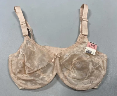 Sutiã WARNER'S Vintage TAMANHO 34D bege nude copo macio underwire clássico 01500 - Imagem 1 de 4