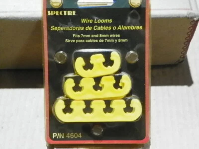 Spectre 4604 Yellow Spark Plug Wire Looms 7 & 8 mm Wires Set of 6 - Image 1 of 2