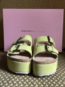 Free People Intentionally Blank Rule Breaker Suede Platform Sandals NEW 8.5-9 - Picture 1 of 24