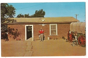 Man Rifle SOD HOUSE Museum Early Pioneer Living Plains Colby Kansas Postcard KS - Picture 1 of 2