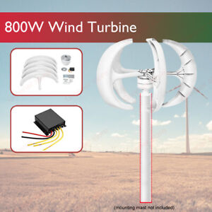 800W 24V Vertikale Laterne Windkraftanlage Generator Windrad Turbine & Regler