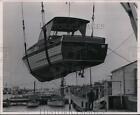 1969 Press Photo Leisure Time IV Hoisted from her Berth at Lakeside Yacht Club
