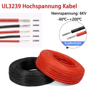 UL3239 Hochspannung Kabel 6KV Kupferdraht Datenleitung Isolierung Steuerleitung - Picture 1 of 10