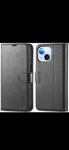 Wallet Case for iPhone 15 5G PU Leather Folio Case with RFID Blocking 3 Card - Picture 1 of 1