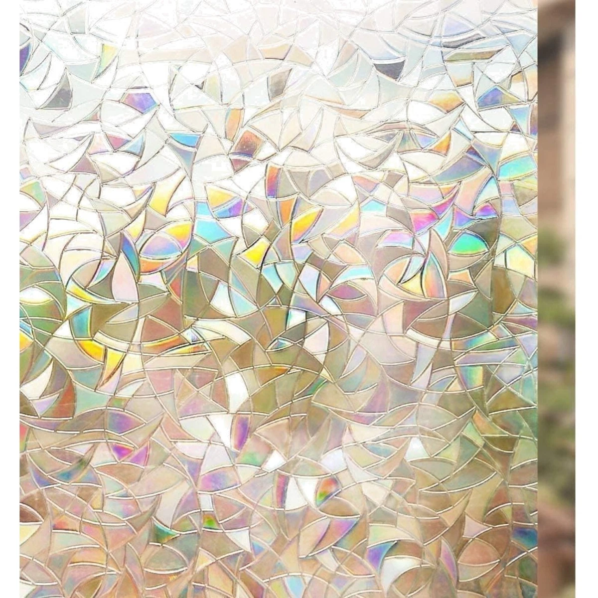Fensterfolie Regenbogen-Blumen – Selbsthaftend, Blickdicht & UV-beständig, 40x100 Cm, Ohne Kleber
