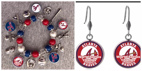 Atlanta Braves World Series Champs 2021 Earring And Bracelet Set Cover