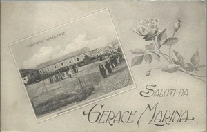 Gerace Marina Locri - Caserma Scaglione - Reggio Calabria viaggiata circa 1915 - Picture 1 of 1