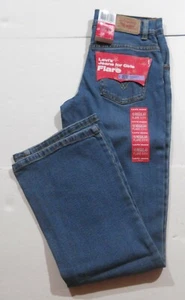 LEVI 517 FLARE STRETCH JEANS GIRLS SIZE 10 REGULAR - BLUE - NWT - Picture 1 of 3
