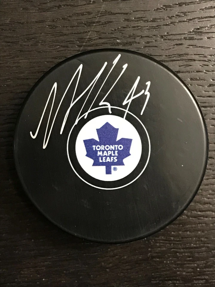 PUCK HOJAS DE ARCE TORONTO FIRMADO/AUTOGRAFIADO POR NAZEM KADRI  Foto 1 de 1