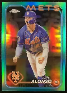2024 Topps Chrome #269 PETE ALONSO Aqua Refractor #/199 New York Mets - Picture 1 of 2