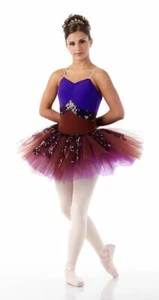 Child XL Camisole Ballet Tutu PURPLE Ballerina Dance Costume - Picture 1 of 3