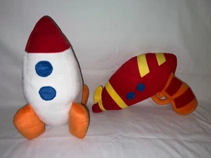 Disney Store Buzz Lightyear Pizza Planet Large Plush Rocket & Blaster Gun Pillow - Picture 1 of 2