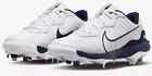 Nike Alpha Huarache Varsity 4 Low Mens 7 Baseball Cleat White/Navy DJ6516-103