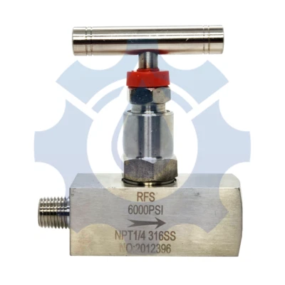 Stainless Steel 316 Straight Needle Valve, 1" NPT Male x Female up to 6000 PSI - Image 1 of 3
