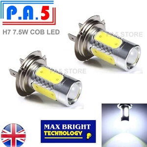 2x H7 LED BIRNEN 7,5W COB WEISS 6000K - MAX HELL 12V NEBELSCHEINWERFER Tagfahr CANBUS - Bild 1 von 4