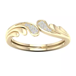 10k Yellow Gold 0.05Ct Diamond Engagement Ring Size-6, Clarity I2, Color H-I - Picture 1 of 8