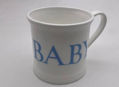 Brixton Pottery - Baby - Mug / Cup - Blue Bunny Rabbit - White Bone China - Image 1 of 4