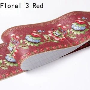 5M Self Adhesive PVC Wallpaper Floral Border Wall Stair Floor Tile Sticker Adorn - Picture 1 of 20