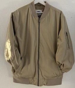 Old Navy Herren Twill Bomber Jacke khaki, hellbraun Größe Lg trendige Mode - Bild 1 von 6