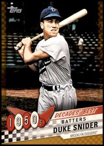 Duke Snider 2020 Topps Decades Best 5x7 Gold #DB-13 8/10 Dodgers