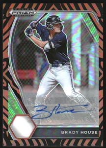 2021 Panini Prizm Draft Picks Base Tiger Stripes #11 Brady House Auto /25