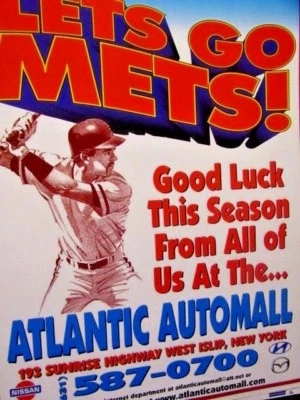 1999 New York Mets Atlantic Automall Original Print Ad 8.5 x 11" - Image 1 of 4