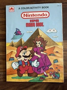 Vintage 1989 Nintendo Super Mario Bros - Color/Activity Book Golden 80’s NES - Picture 1 of 6