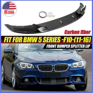 Nuevo labio de alerón de parachoques delantero de fibra de carbono M Sport para BMW F10 serie 5 2011-2016 - Imagen 1 de 14