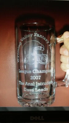 Fantasy Football Championship Trophy 25oz Glass Mug