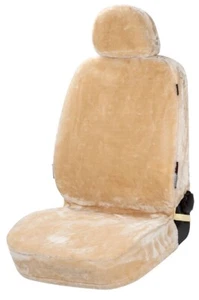 COPRISEDILE PER BMW SERIE 7 2008-in poi 20094 BEIGE ECO PELLICCIA 1 FODERA - Foto 1 di 9