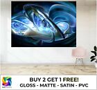 Abstract Liquid Metal Modern Trippy Large Poster Art Print Gift Multiple Sizes