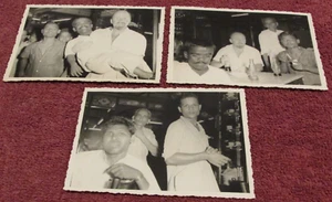 Lot of 3 Man Holding Midget Bombay, India Photos from Merchant Marines Album - Picture 1 of 2