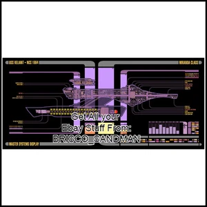 Divertido imán para refrigerador STAR TREK USS RELIANT Starship LCARS esquema - Imagen 1 de 6