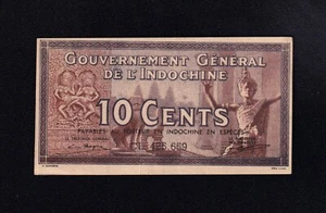 F.C. FRENCH INDOCHINA FRANCESA , 10 CENTIMOS 1939 , S/C- (AUNC) , P.85 . - Imagen 1 de 2