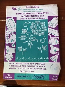 Vintage VOGART Embroidery Transfer Patterns For Tablecloths And Household Linens - Picture 1 of 10