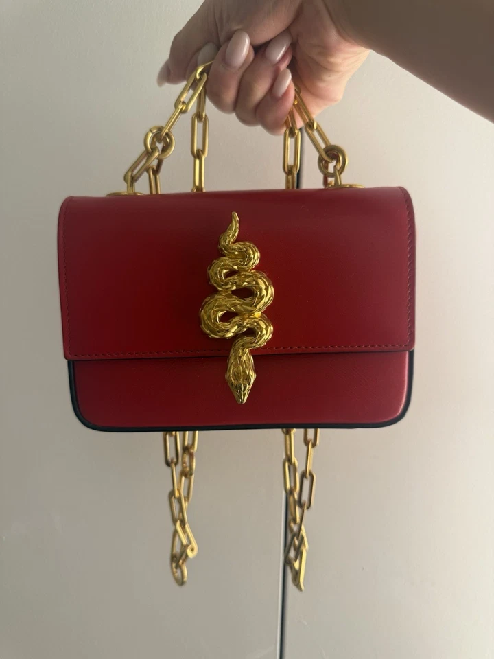 Valentino Garavani Red Snake Mini Shoulder Bag Women's - Image 1 of 4