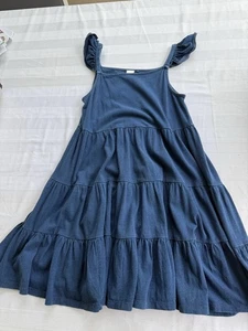Next Denim Look Tiered Dress – Age 12 (152cm) Good Condition - Picture 1 of 5