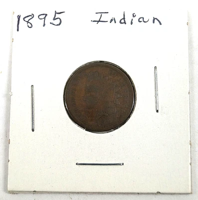 Indian Head Penny One Cent 1895 Antique VTG Coin Flip Collector Resell 266 B131 - Image 1 of 4