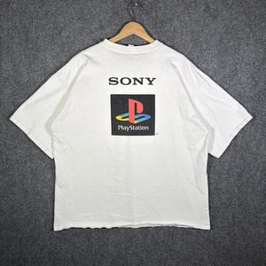 Vintage PlayStation Shirt XL White 90s USA Sony Video Games Nintendo RARE Skate - Picture 1 of 7