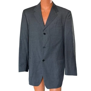 Donna Karan Signature Wool Suit Jacket Blazer Herren Dunkelgrau Made in Italy 43L - Bild 1 von 17