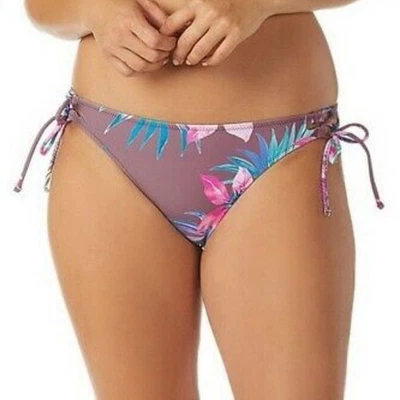 Parte inferior de bikini Raisins Hipster malva con corbata lateral talla grande Foto 1 de 4