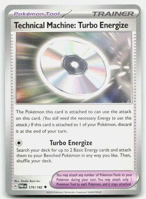 Pokemon Technical Machine: Turbo Energize Uncommon SV04: Paradox Rift 179/182 LP - Image 1 of 2