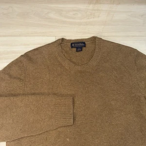 Maglione vintage Brooks Brothers lana di agnello scozzese uomo taglia large marrone FORI LEGGI - Foto 1 di 11