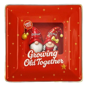 Grow Old Together, Personalized Ceramic Plates for Couples - Picture 1 of 18
