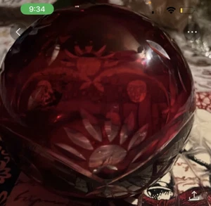 Large ruby red glass ball can be a paper weight no chips vintage - Picture 1 of 1