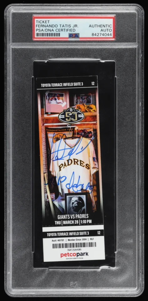 Fernando Tatis Jr. Signed 2019 Padres MLB Debut Ticket Inscribed "MLB Debut" (PS - Image 1 of 2