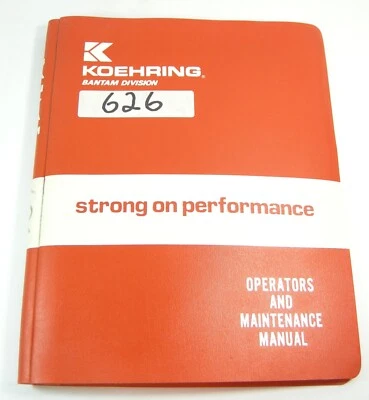 Koehring Bantam 626 Telecruiser Grúa Terreno Áspero Manual de Reparación Taller de Servicio Foto 1 de 4