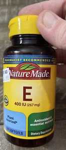 Nature Made Vitamin E 100 Softgels-Brand New-SHIPS N 24 HOURS - Picture 1 of 4