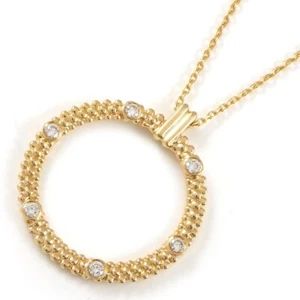 Collar MAUBOUSSIN Premiere Joule Milgrain Oro Cuentas 6P Diamante 750RG - Imagen 1 de 8